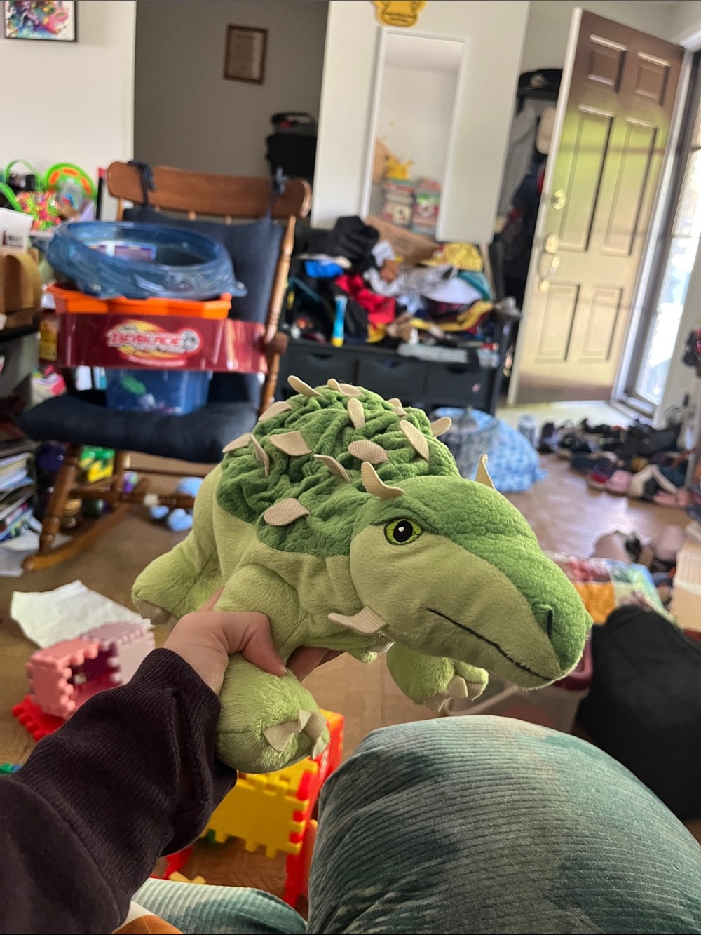 IKEA Green Dinosaur Plush Toy - Soft Lovey